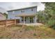 Two-story home featuring a covered patio overlooking a spacious backyard with wooden fence at 897 Mockingbird Ln, Brighton, CO 80601