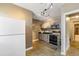 Kitchenette with stainless steel appliances and tile flooring at 17015 Oxbridge Rd, Monument, CO 80132