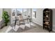 Bright home office with contemporary desk, stylish rug and natural light from windows at 890 Coal Bank Trl, Castle Rock, CO 80104