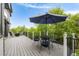Outdoor deck features stylish patio furniture, perfect for entertaining or relaxing with a beautiful view at 920 Shady Oak Ln, Castle Pines, CO 80108