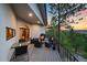 Outdoor patio with seating area, offering stunning sunset views at 8045 Eagle Rd, Larkspur, CO 80118