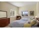 Cozy bedroom features mountain views and a spacious dresser at 3441 Medallion Rd, Castle Rock, CO 80104