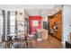 Modern kitchen with wooden cabinetry and granite countertops at 5731 Boston Ct, Denver, CO 80238