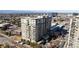 Panoramic aerial shot of the condo building in a convenient location at 5455 Landmark Pl # 903, Greenwood Village, CO 80111