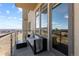 Balcony with comfortable seating and stunning city views at 5455 Landmark Pl # 903, Greenwood Village, CO 80111