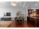 Dining area with seating for four, conveniently situated between the kitchen and the living room area at 5455 Landmark Pl # 903, Greenwood Village, CO 80111