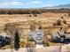 Beautiful aerial view of home with fenced yard and open space at 4547 Tally Ho Trl, Boulder, CO 80301