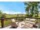 Relaxing deck with outdoor seating offering serene views of nature and blue sky at 4547 Tally Ho Trl, Boulder, CO 80301