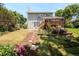 Charming exterior of a two-story home featuring a wooden deck, backyard patio, and beautifully landscaped garden at 4547 Tally Ho Trl, Boulder, CO 80301