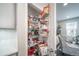 Well-organized pantry with ample shelving and storage space for all your kitchen essentials at 11450 Booth Falls Ct, Parker, CO 80134