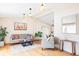 Bright and airy living room featuring hardwood floors, contemporary lighting, and stylish decor at 11647 E Wesley Ave, Aurora, CO 80014