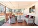 Cozy covered patio featuring wicker furniture and a view of the landscaped backyard at 11647 E Wesley Ave, Aurora, CO 80014