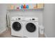 Convenient laundry room with washer and dryer included at 3338 Youngheart Way, Castle Rock, CO 80109