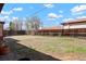 Spacious back yard featuring fencing, potential for landscaping, and ample outdoor space at 3559 Hudson St, Denver, CO 80207