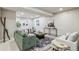 Basement living room featuring modern furniture and decor, with neutral paint colors and rug at 20033 Silver Ranch Rd, Conifer, CO 80433