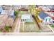 Aerial view of a home with a fenced backyard at 741 Quitman St, Denver, CO 80204