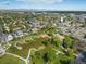 Expansive aerial view of the neighborhood, park, and distant mountains at 3880 W 13Th Ave, Denver, CO 80204