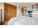 Bedroom featuring a closet, white furnishings, carpeted floors, and a work desk at 758 Chimney Creek Dr # C, Golden, CO 80401