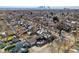 Panoramic aerial view capturing the cityscape and residential homes with tree-lined streets at 4000 Irving St, Denver, CO 80211
