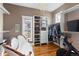 Spacious walk-in closet with custom shelving, abundant storage, and natural light at 858 S Emerson St, Denver, CO 80209