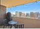 A balcony featuring a seating area with a view of the city at 1020 15Th St # 28G, Denver, CO 80202