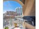 Relaxing balcony features a barbecue grill and a view of the city at 1100 Cherokee St # 304, Denver, CO 80204