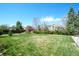 Expansive backyard featuring well-maintained lawn, privacy fence and mature trees at 11606 Sagewood Ln, Parker, CO 80138