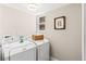 Laundry room featuring a washer, dryer, and a window at 7743 S Birch Ct, Centennial, CO 80122