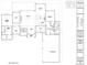 Architectural floor plan revealing the home's design with Primary suite, open kitchen, and three-car garage at 5316 Flora Way, Arvada, CO 80004