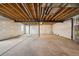 Unfinished basement with exposed ceiling and concrete floors provides potential for customization at 3350 Backdrop Ct, Castle Rock, CO 80108