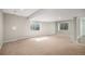 Spacious basement with neutral carpet and two windows providing natural light to the space at 1076 Switch Grass Dr, Castle Rock, CO 80109