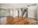 Inviting foyer with hardwood floors and staircase at 1076 Switch Grass Dr, Castle Rock, CO 80109