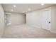 Large basement area with recessed lighting and neutral carpeting at 10792 Moore St, Broomfield, CO 80021