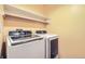Laundry room featuring a modern Samsung washer and dryer at 12507 Dexter Way, Thornton, CO 80241