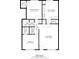 Detailed floor plan showcasing the layout, dimensions, and flow of the home, highlighting the bedroom, kitchen, and living room at 10321 W 59Th Ave # 2, Arvada, CO 80004