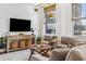 Cozy living room with large windows, stylish furnishings, and a view of the city at 444 17Th St # 807, Denver, CO 80202