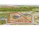 Aerial view of property lines for a spacious home with outbuildings on a vast, open landscape with approximate dimensions at 196 W 8Th Ave, Byers, CO 80103