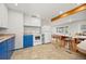 Open kitchen showing eat-in breakfast area, appliances, and view of living room at 2921 S Holly Pl, Denver, CO 80222
