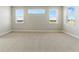 Expansive bedroom with neutral carpet, multiple windows, and bright white walls at 3983 Breakcamp Ct, Castle Rock, CO 80108