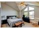 Bright main bedroom boasts high ceilings and a large window offering natural light at 8555 Angela Ln, Parker, CO 80134