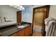Clean bathroom with granite vanity and bathtub at 555 S Park Ave # 202, Breckenridge, CO 80424