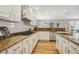 Open-concept kitchen with white cabinets, stainless appliances, and a convenient layout at 1290 S Milwaukee St, Denver, CO 80210