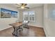 Study room features plantation shutters and lots of natural light at 3762 White Rose Loop, Castle Rock, CO 80108