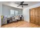 Bright office with custom desk with built-in storage and closet space at 2066 E 129Th Ave, Thornton, CO 80241