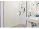 Clean bathroom with a shower and a small sink at 3101 W 47Th Ave # 17, Denver, CO 80211