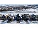 Aerial view of houses in a snow-covered neighborhood at 5808 S Duquesne Ct, Aurora, CO 80016