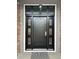 Modern front door with sidelights and transom windows offers curb appeal and natural light at 8717 Forrest Dr, Highlands Ranch, CO 80126