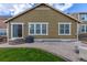 Private backyard featuring a stamped concrete patio, perfect for outdoor entertaining and relaxation at 22820 E Chenango Ave, Aurora, CO 80015