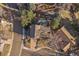 Aerial view showcasing the home's location, landscaping, and proximity to neighborhood streets at 7668 S Locust St, Centennial, CO 80112
