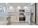 Well-lit kitchen with sleek appliances and white cabinetry at 862 N Uvalda St, Aurora, CO 80011